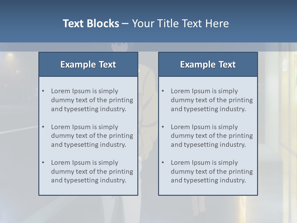 A Man And Woman Walking Down A Street At Night PowerPoint Template