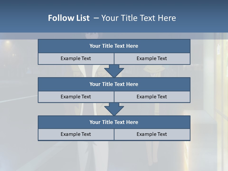 A Man And Woman Walking Down A Street At Night PowerPoint Template