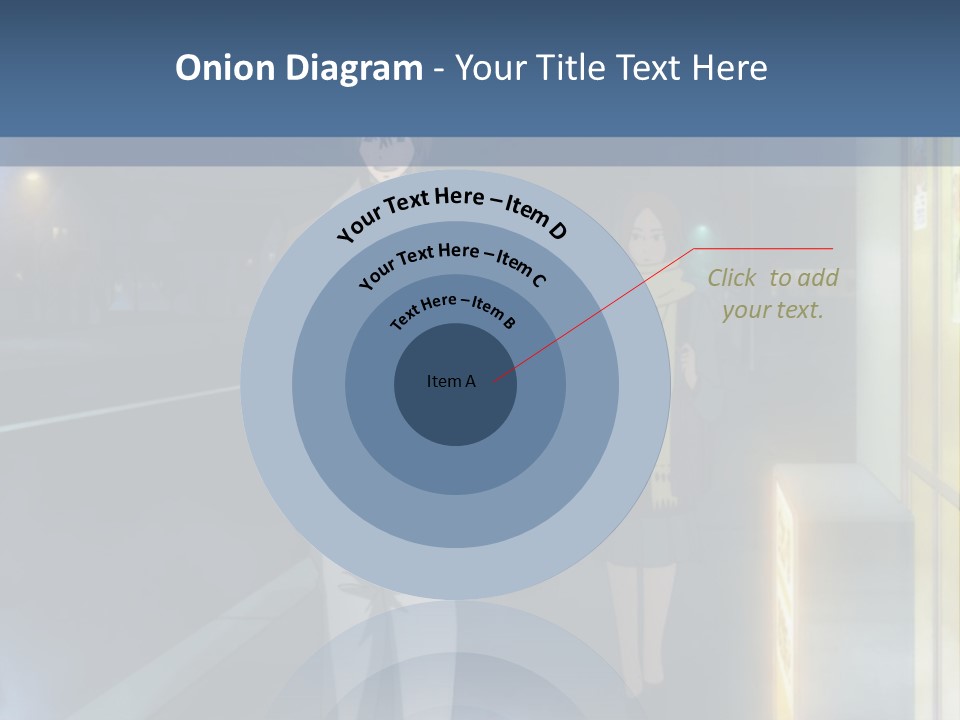 A Man And Woman Walking Down A Street At Night PowerPoint Template