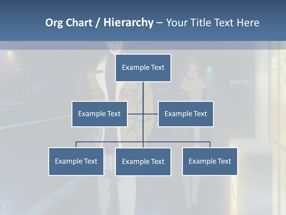 A Man And Woman Walking Down A Street At Night PowerPoint Template