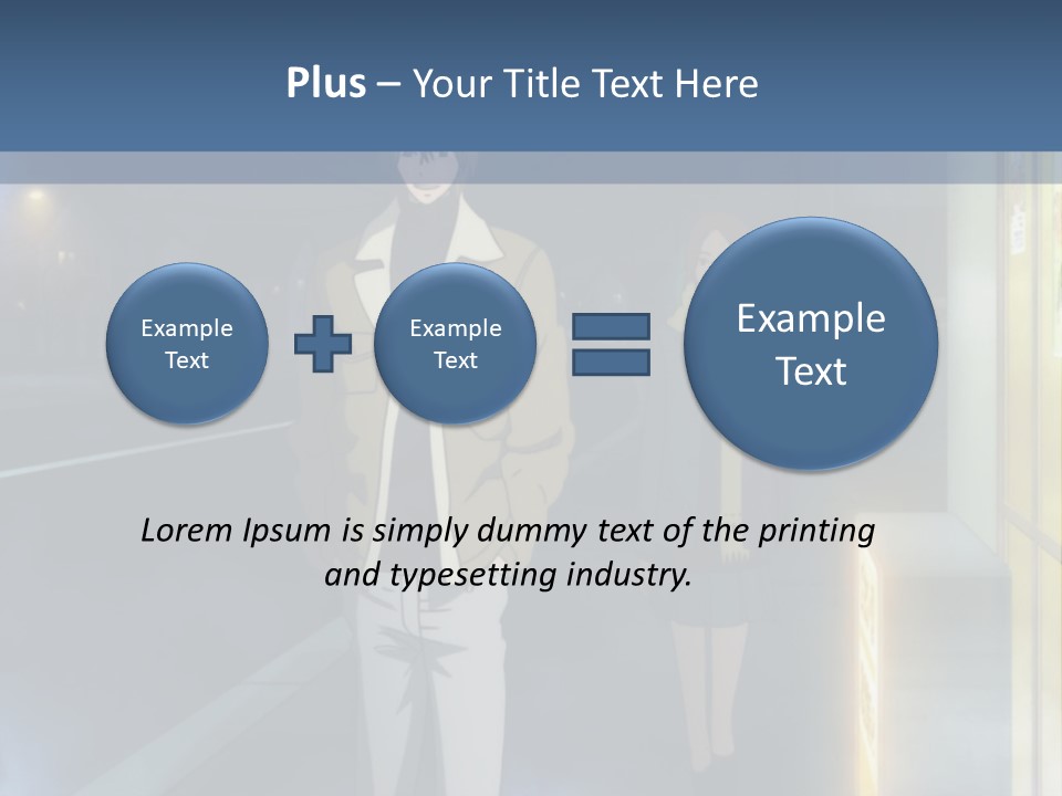 A Man And Woman Walking Down A Street At Night PowerPoint Template