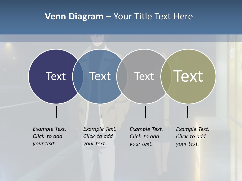 A Man And Woman Walking Down A Street At Night PowerPoint Template