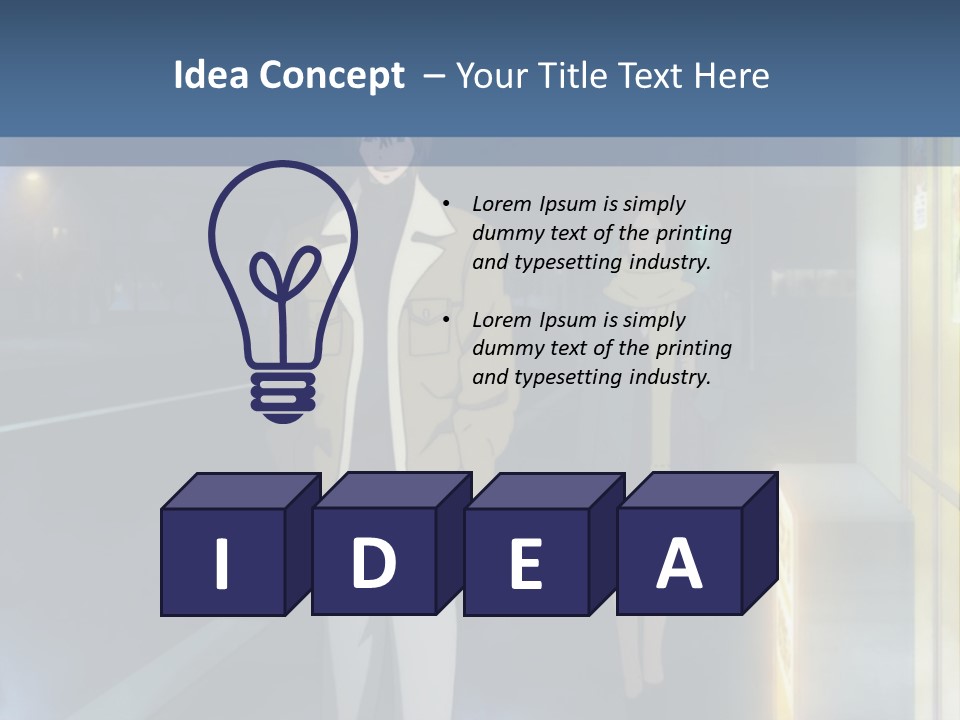 A Man And Woman Walking Down A Street At Night PowerPoint Template