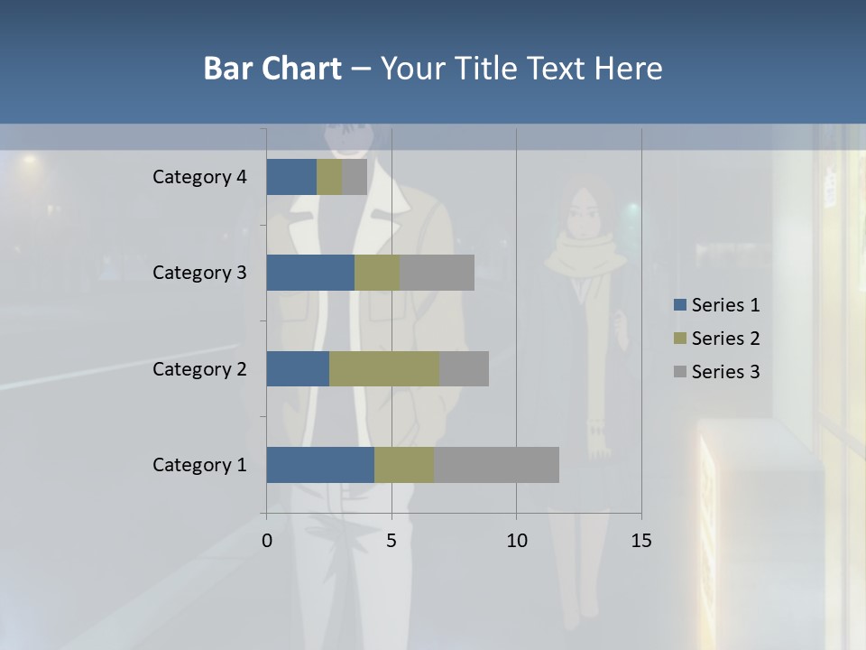 A Man And Woman Walking Down A Street At Night PowerPoint Template