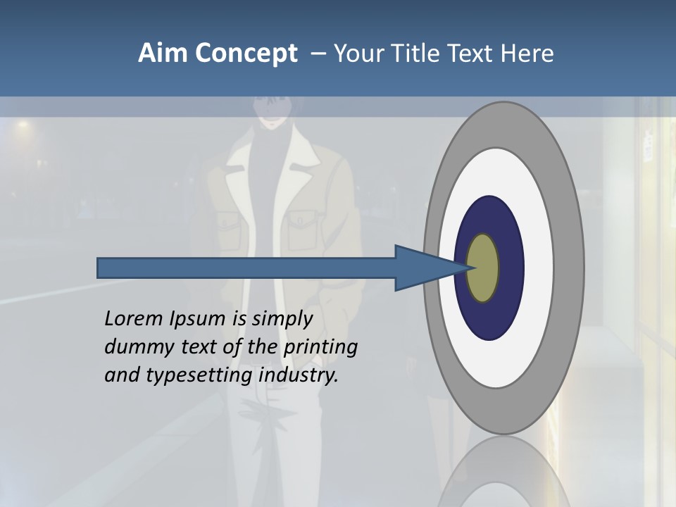 A Man And Woman Walking Down A Street At Night PowerPoint Template