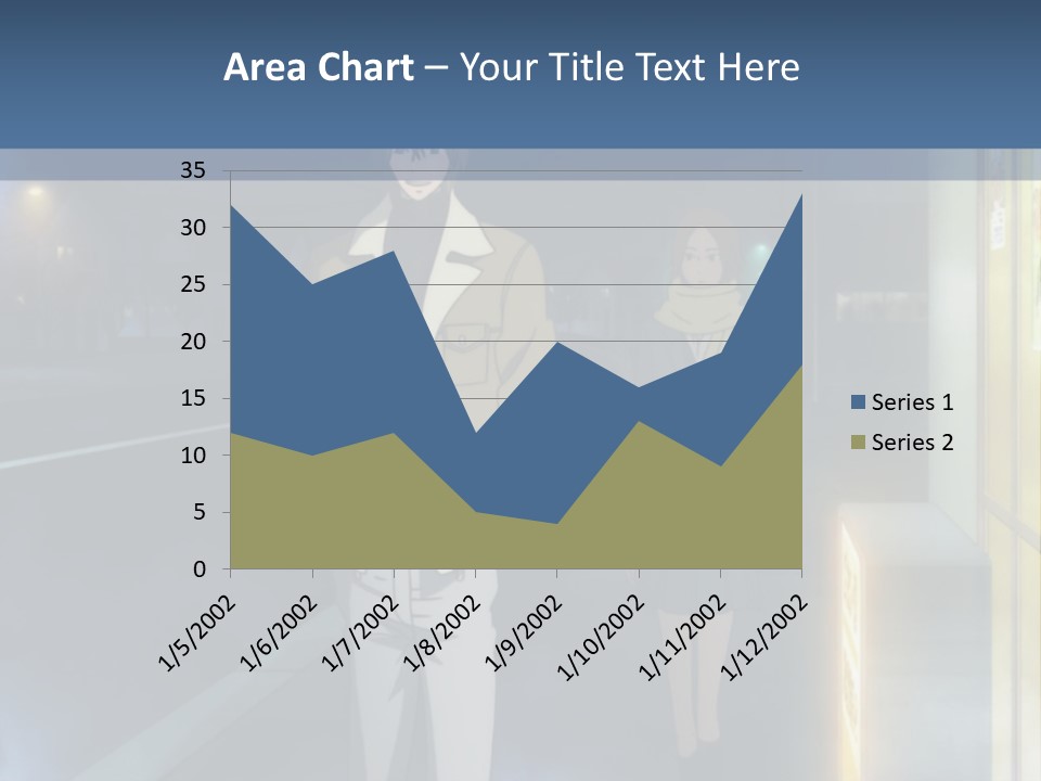 A Man And Woman Walking Down A Street At Night PowerPoint Template