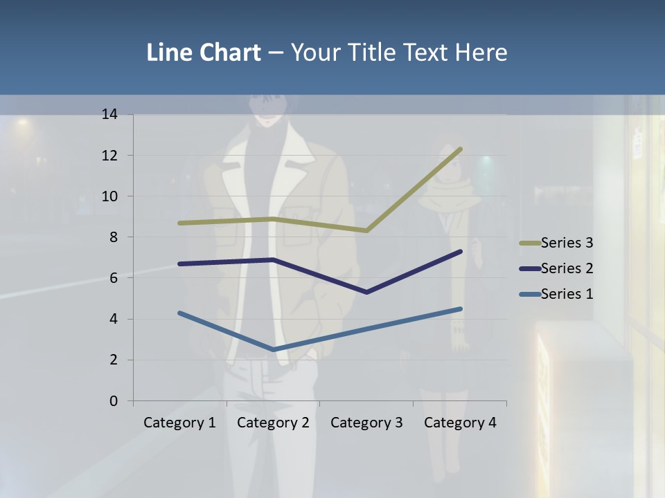 A Man And Woman Walking Down A Street At Night PowerPoint Template