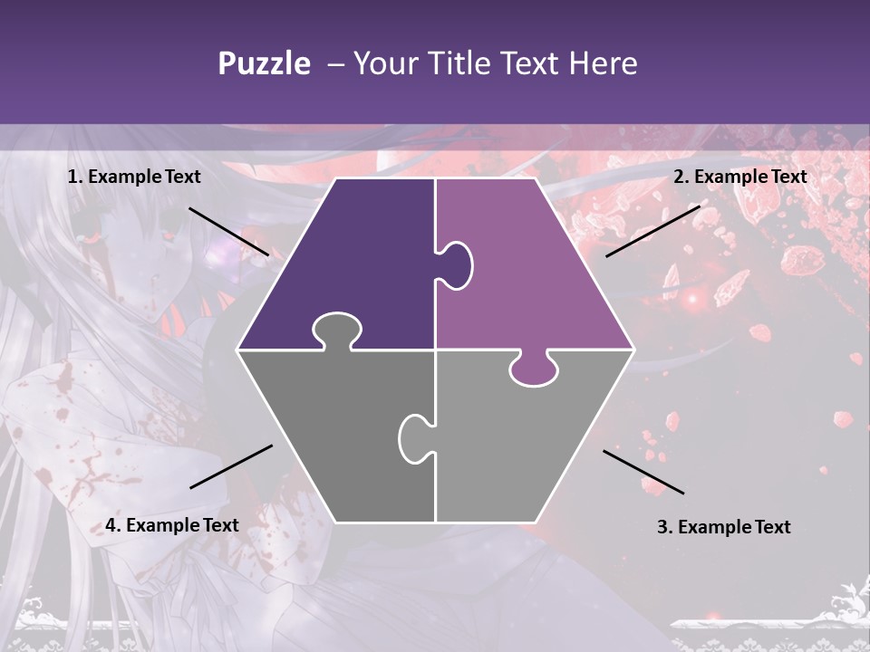 A Woman With Long Hair Standing In Front Of A Red Background PowerPoint Template