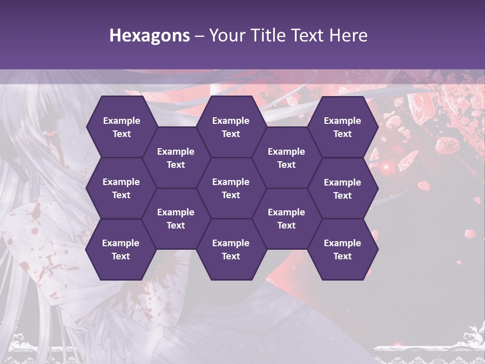 A Woman With Long Hair Standing In Front Of A Red Background PowerPoint Template