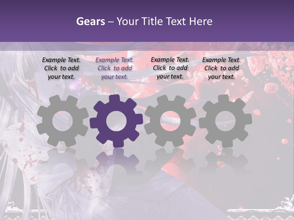 A Woman With Long Hair Standing In Front Of A Red Background PowerPoint Template