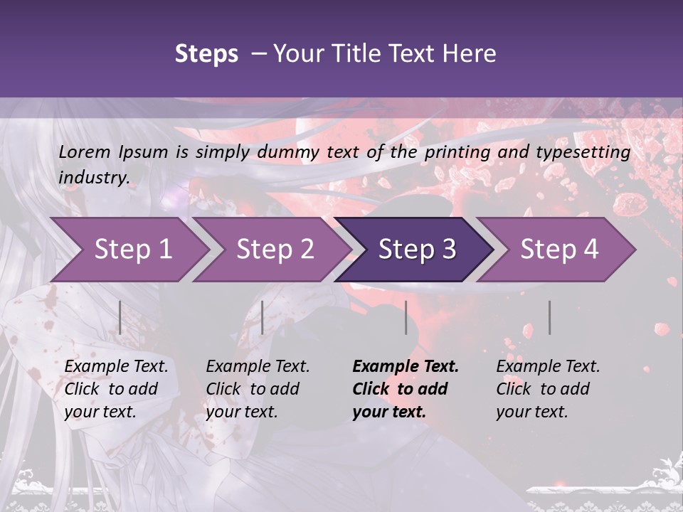 A Woman With Long Hair Standing In Front Of A Red Background PowerPoint Template