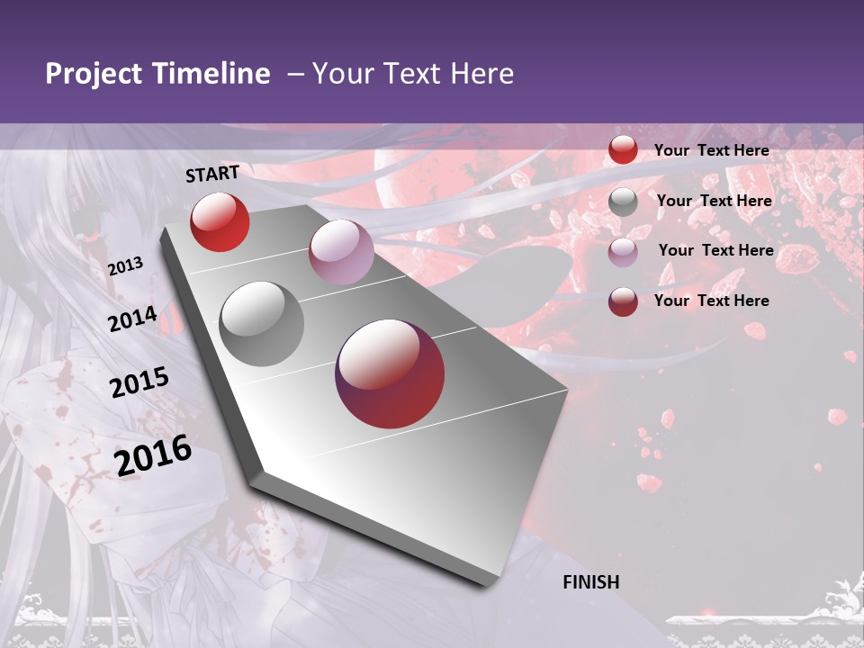 A Woman With Long Hair Standing In Front Of A Red Background PowerPoint Template