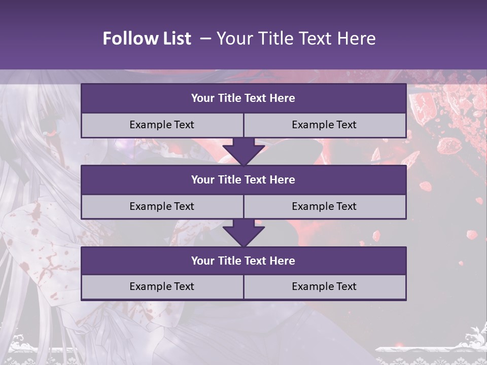 A Woman With Long Hair Standing In Front Of A Red Background PowerPoint Template