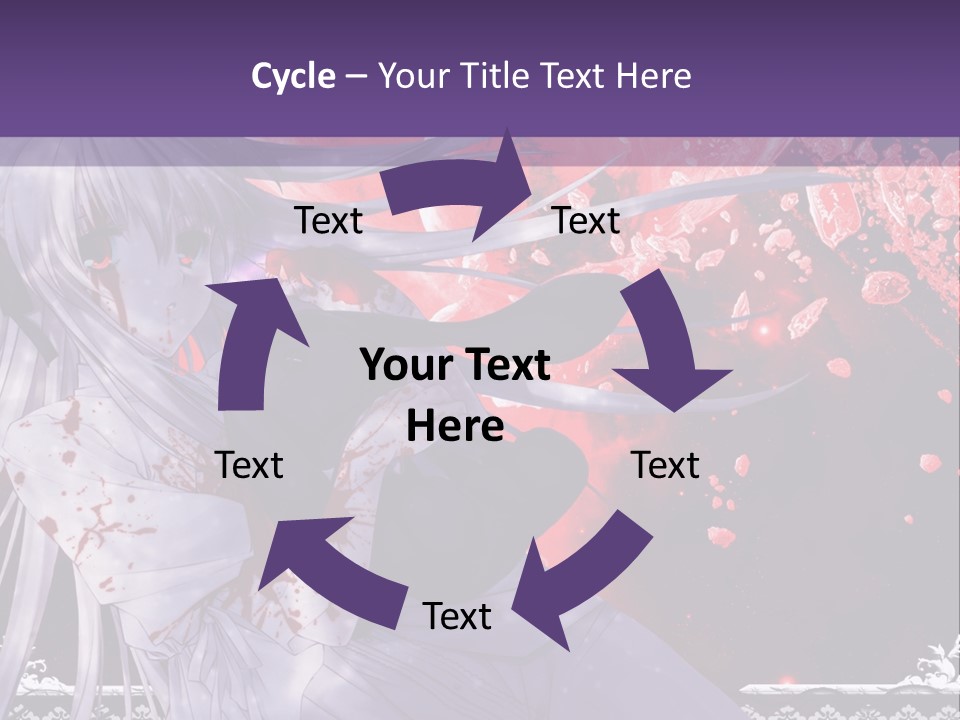 A Woman With Long Hair Standing In Front Of A Red Background PowerPoint Template