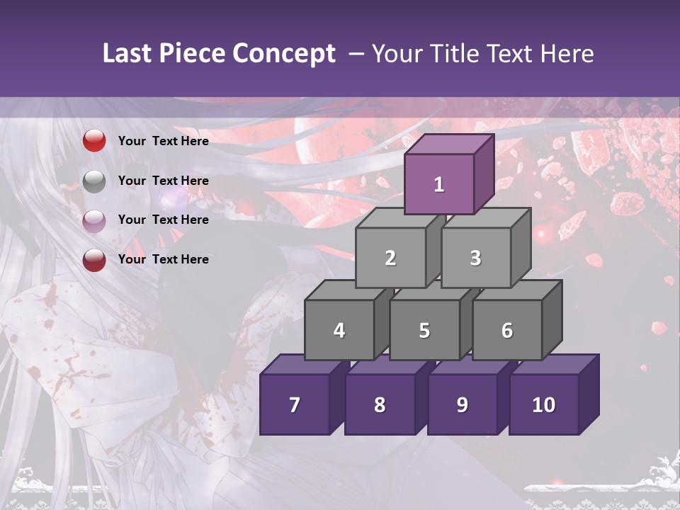 A Woman With Long Hair Standing In Front Of A Red Background PowerPoint Template