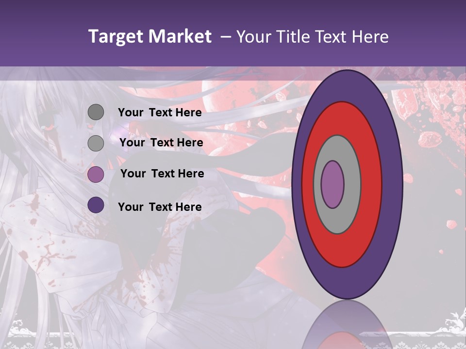 A Woman With Long Hair Standing In Front Of A Red Background PowerPoint Template