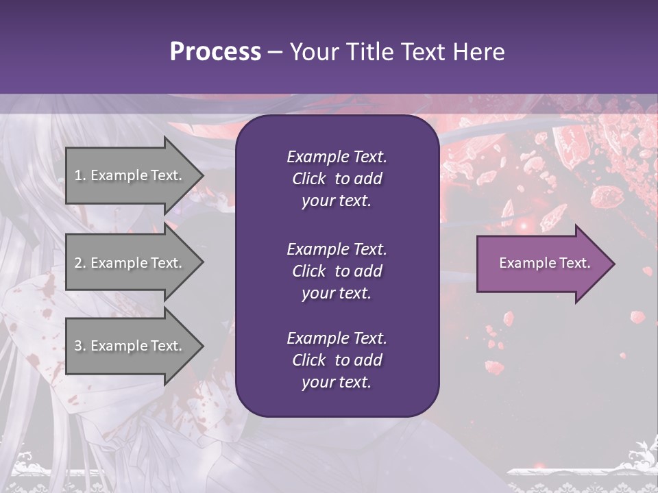 A Woman With Long Hair Standing In Front Of A Red Background PowerPoint Template