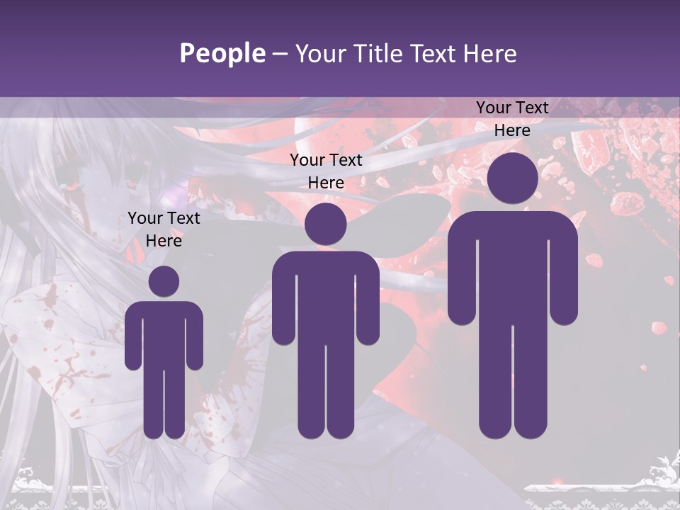 A Woman With Long Hair Standing In Front Of A Red Background PowerPoint Template