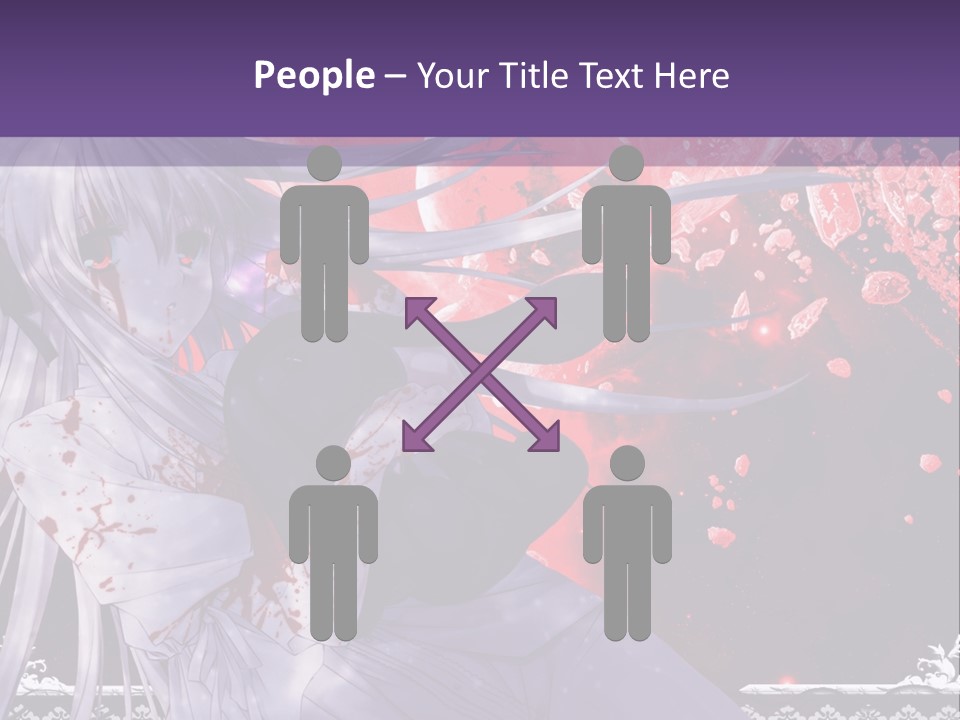 A Woman With Long Hair Standing In Front Of A Red Background PowerPoint Template