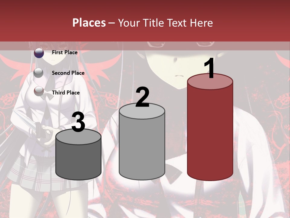 A Couple Of Anime Characters Standing Next To Each Other PowerPoint Template