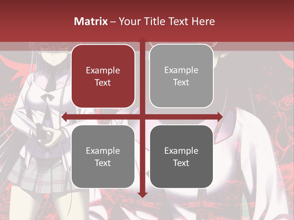 A Couple Of Anime Characters Standing Next To Each Other PowerPoint Template