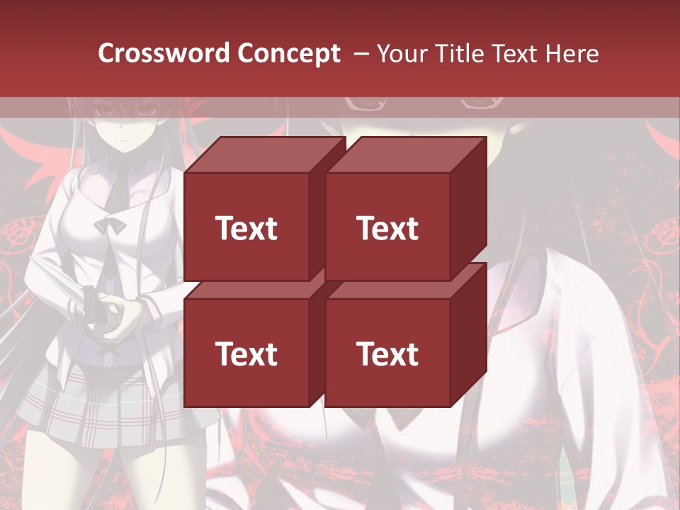 A Couple Of Anime Characters Standing Next To Each Other PowerPoint Template