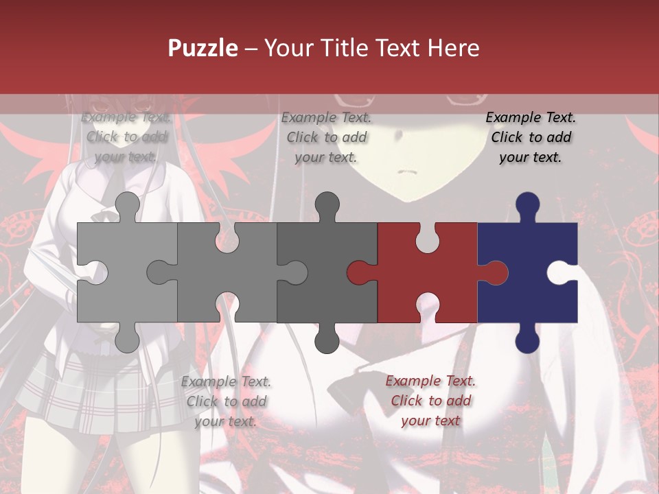 A Couple Of Anime Characters Standing Next To Each Other PowerPoint Template