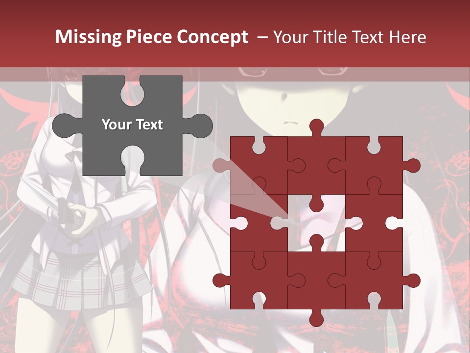 A Couple Of Anime Characters Standing Next To Each Other PowerPoint Template