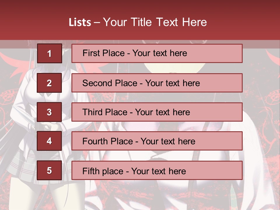 A Couple Of Anime Characters Standing Next To Each Other PowerPoint Template