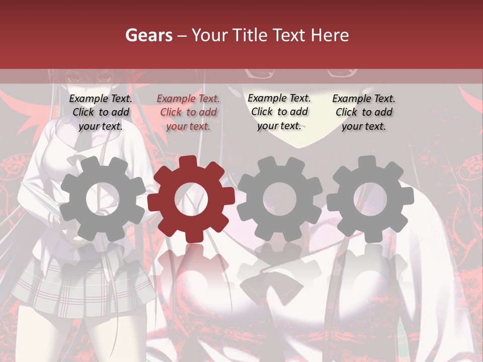 A Couple Of Anime Characters Standing Next To Each Other PowerPoint Template