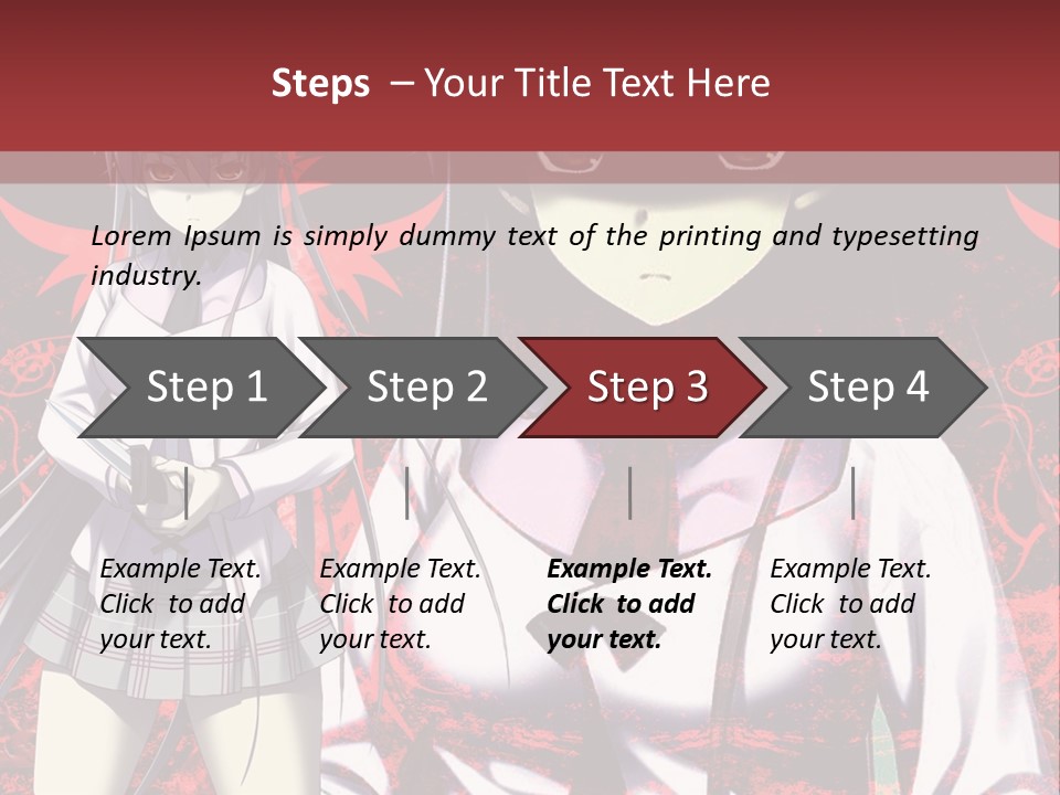 A Couple Of Anime Characters Standing Next To Each Other PowerPoint Template