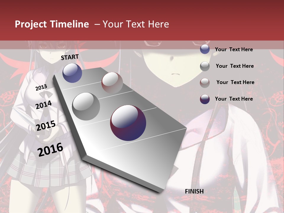 A Couple Of Anime Characters Standing Next To Each Other PowerPoint Template
