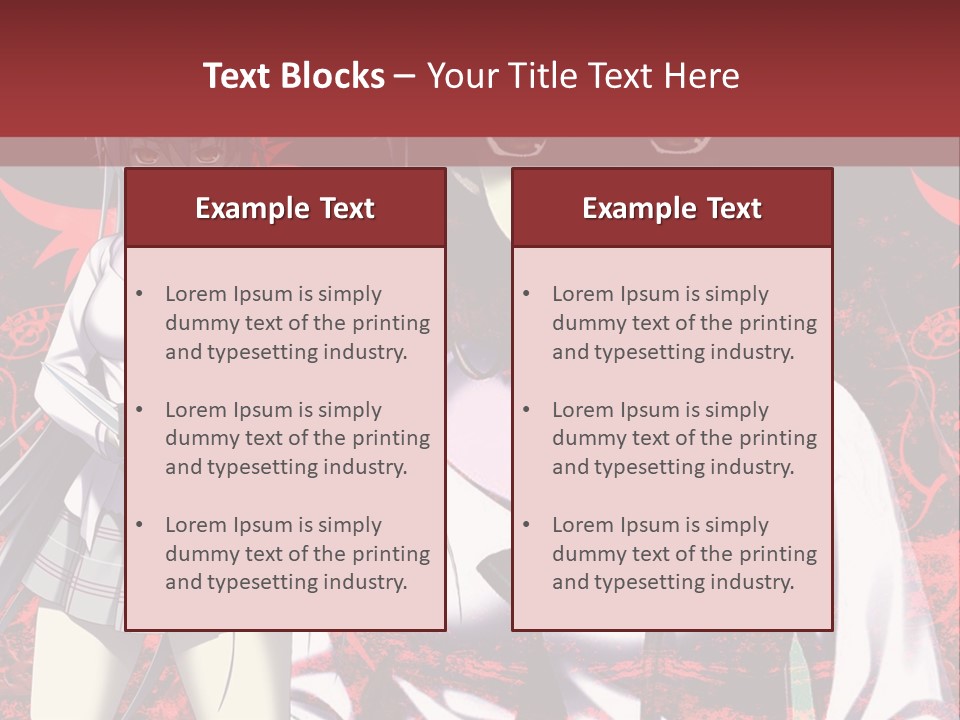 A Couple Of Anime Characters Standing Next To Each Other PowerPoint Template