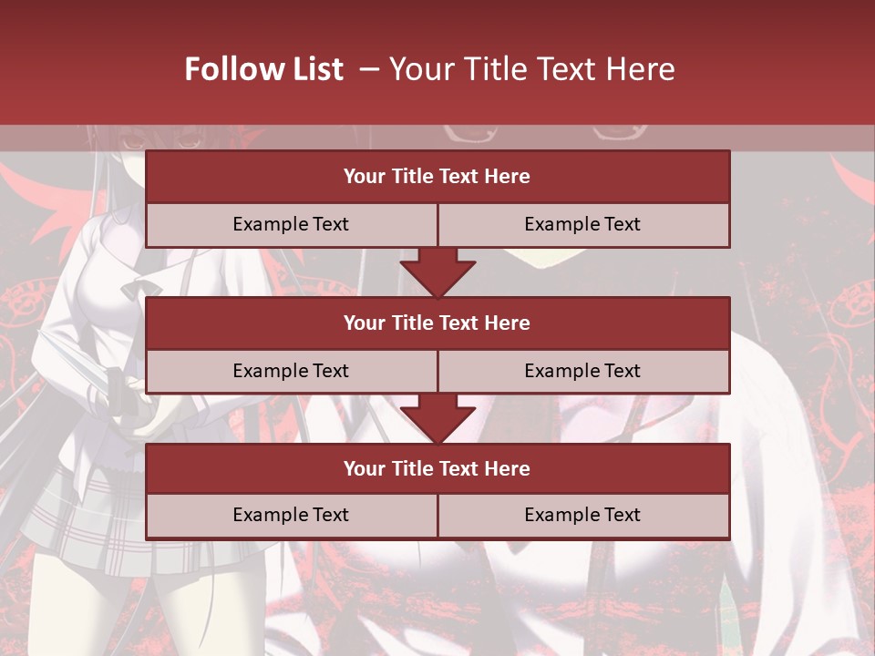 A Couple Of Anime Characters Standing Next To Each Other PowerPoint Template