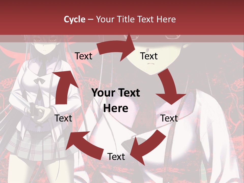 A Couple Of Anime Characters Standing Next To Each Other PowerPoint Template