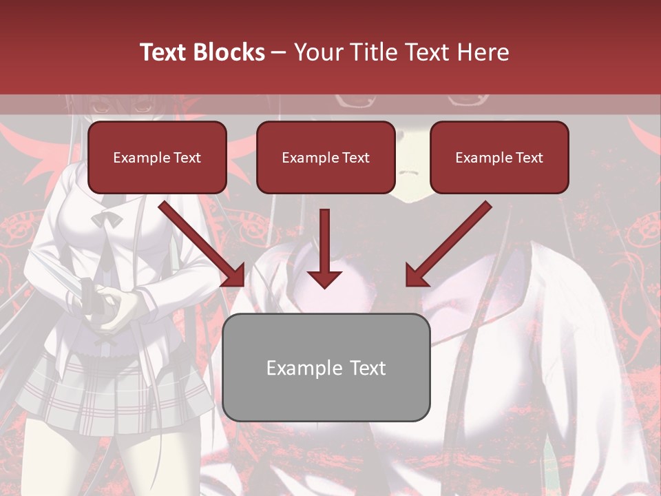A Couple Of Anime Characters Standing Next To Each Other PowerPoint Template