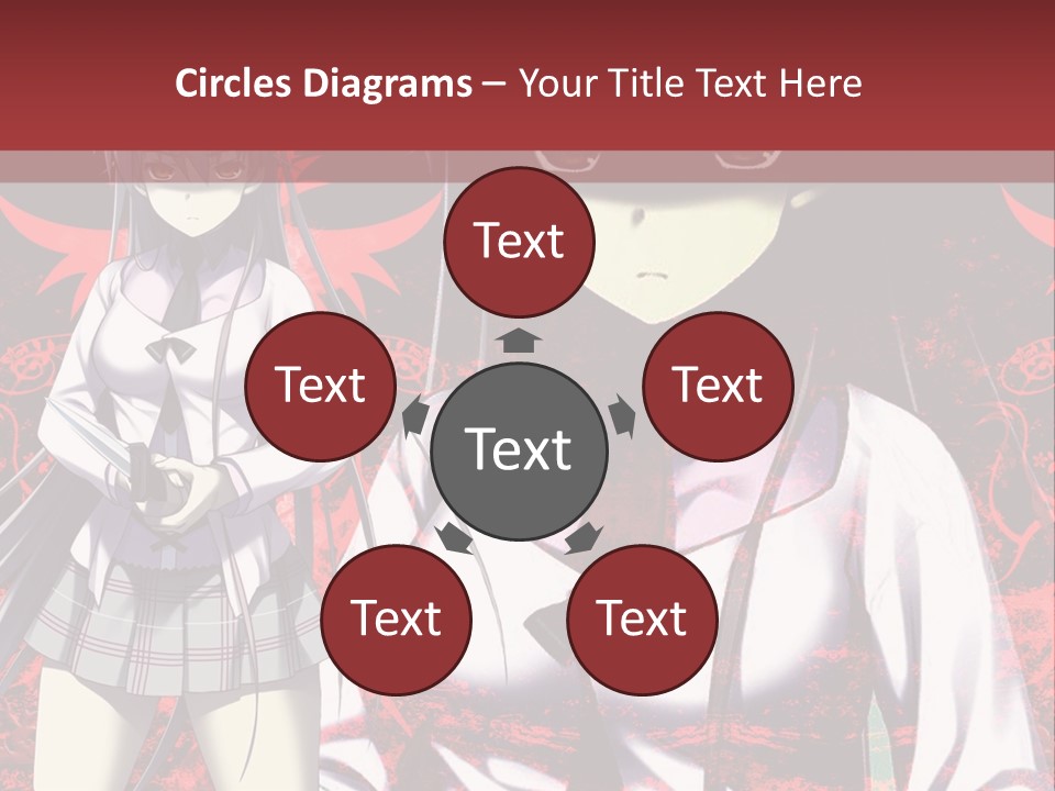A Couple Of Anime Characters Standing Next To Each Other PowerPoint Template
