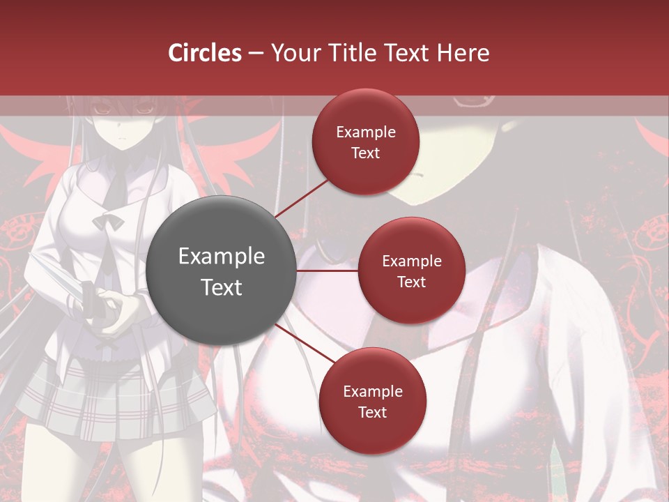 A Couple Of Anime Characters Standing Next To Each Other PowerPoint Template