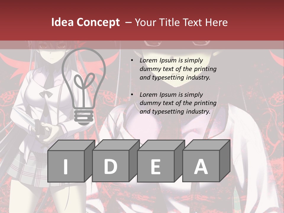 A Couple Of Anime Characters Standing Next To Each Other PowerPoint Template