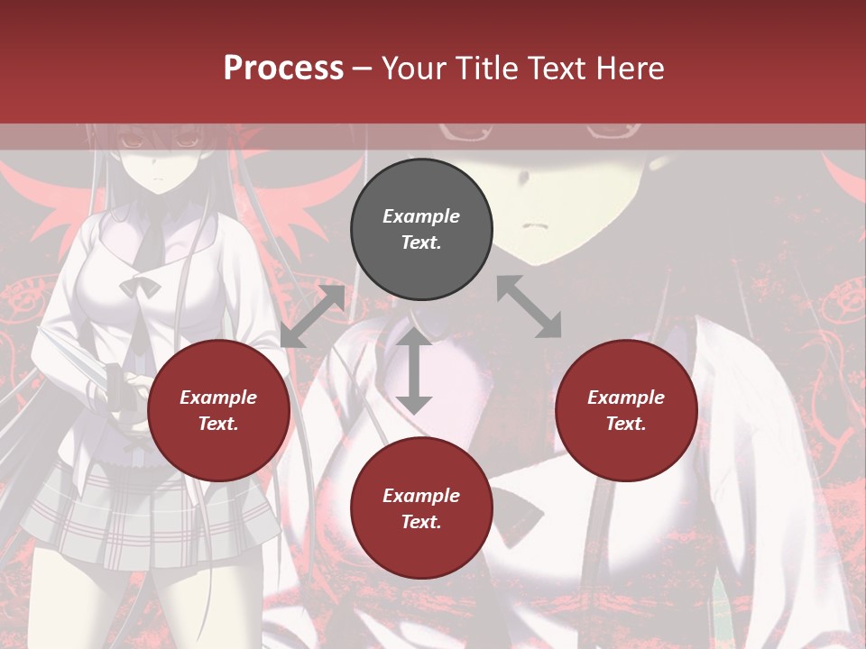 A Couple Of Anime Characters Standing Next To Each Other PowerPoint Template