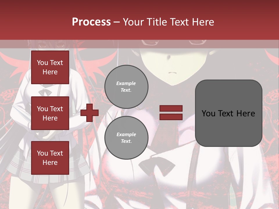 A Couple Of Anime Characters Standing Next To Each Other PowerPoint Template