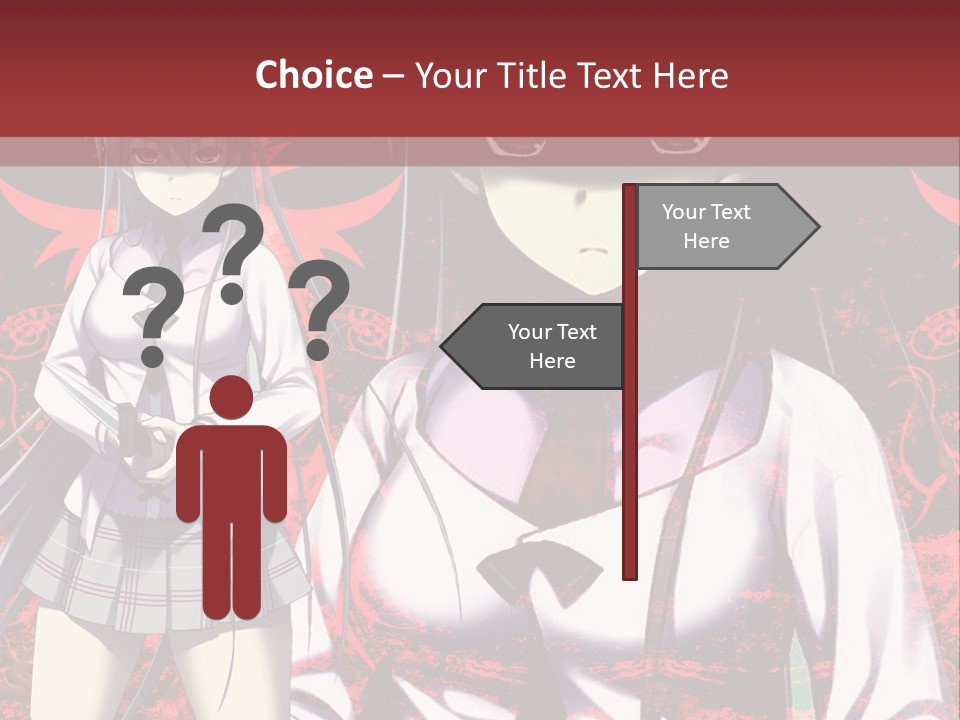 A Couple Of Anime Characters Standing Next To Each Other PowerPoint Template