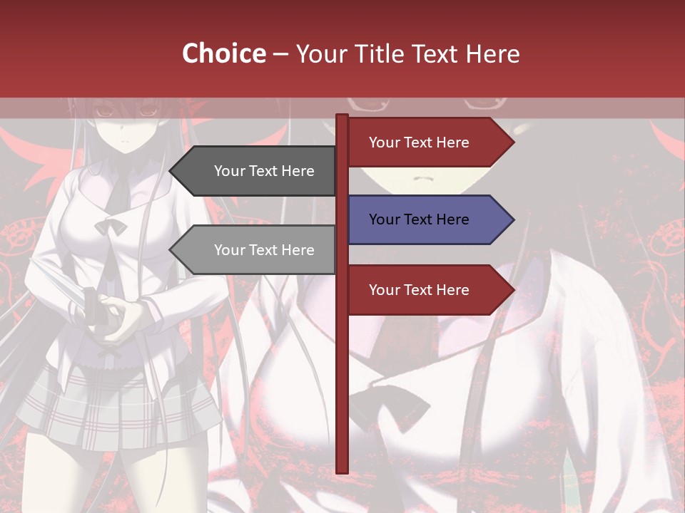 A Couple Of Anime Characters Standing Next To Each Other PowerPoint Template