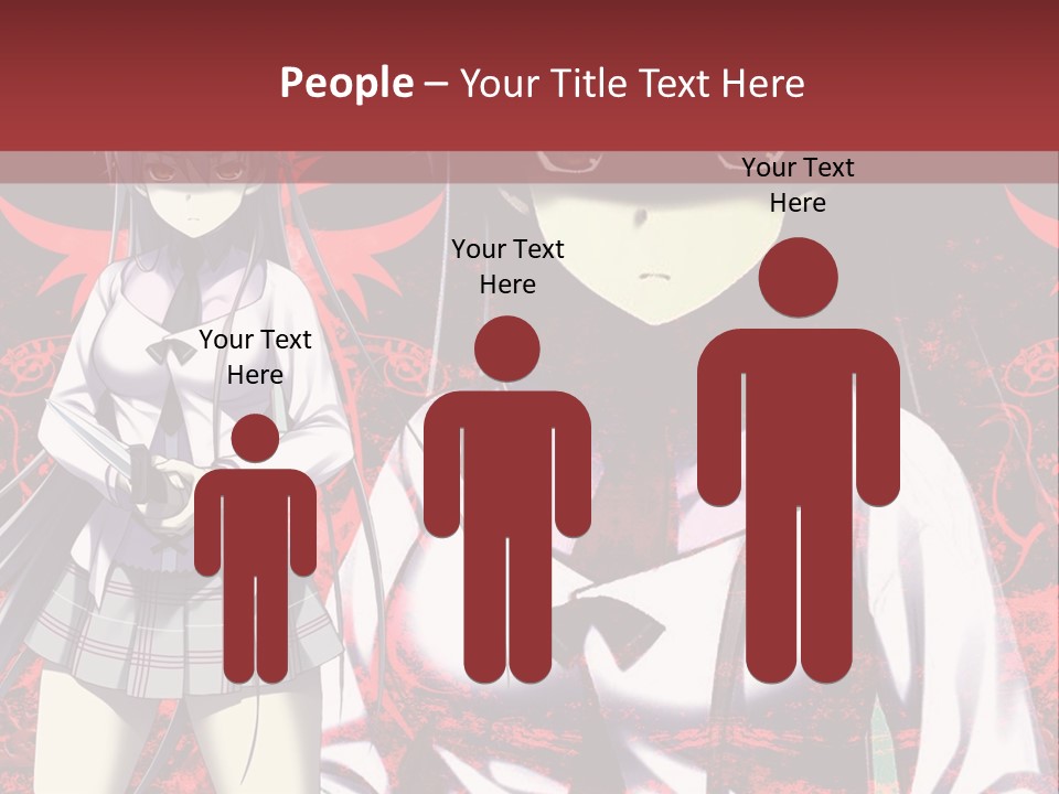 A Couple Of Anime Characters Standing Next To Each Other PowerPoint Template