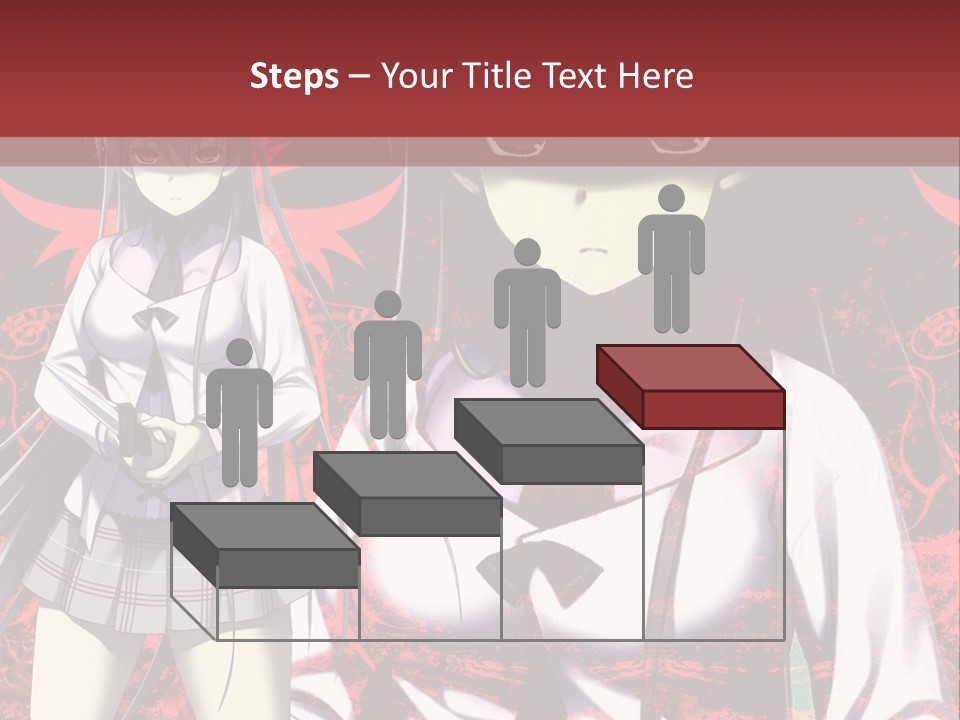 A Couple Of Anime Characters Standing Next To Each Other PowerPoint Template