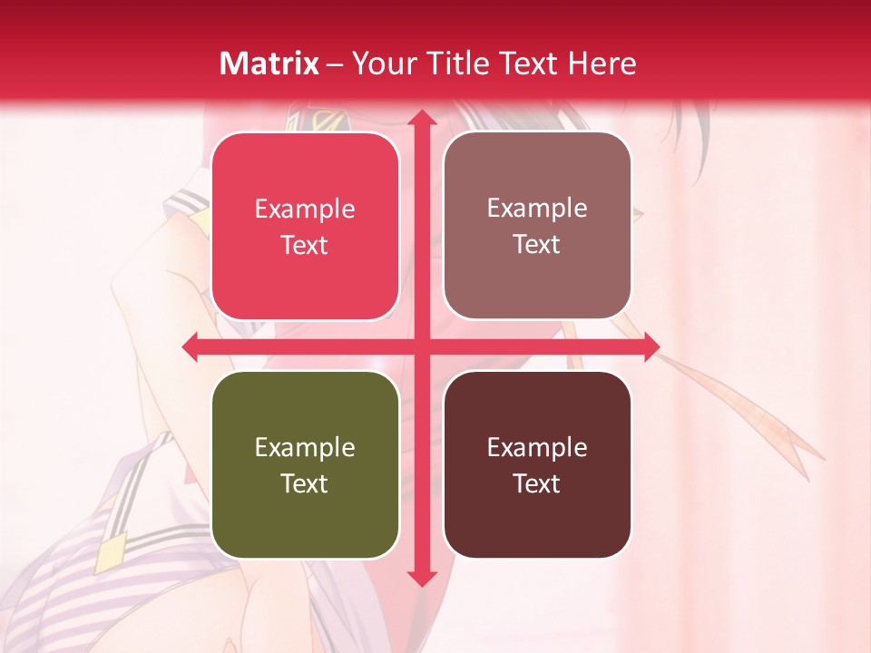 A Woman In A Pink Shirt Is Standing In Front Of A Red Wall PowerPoint Template