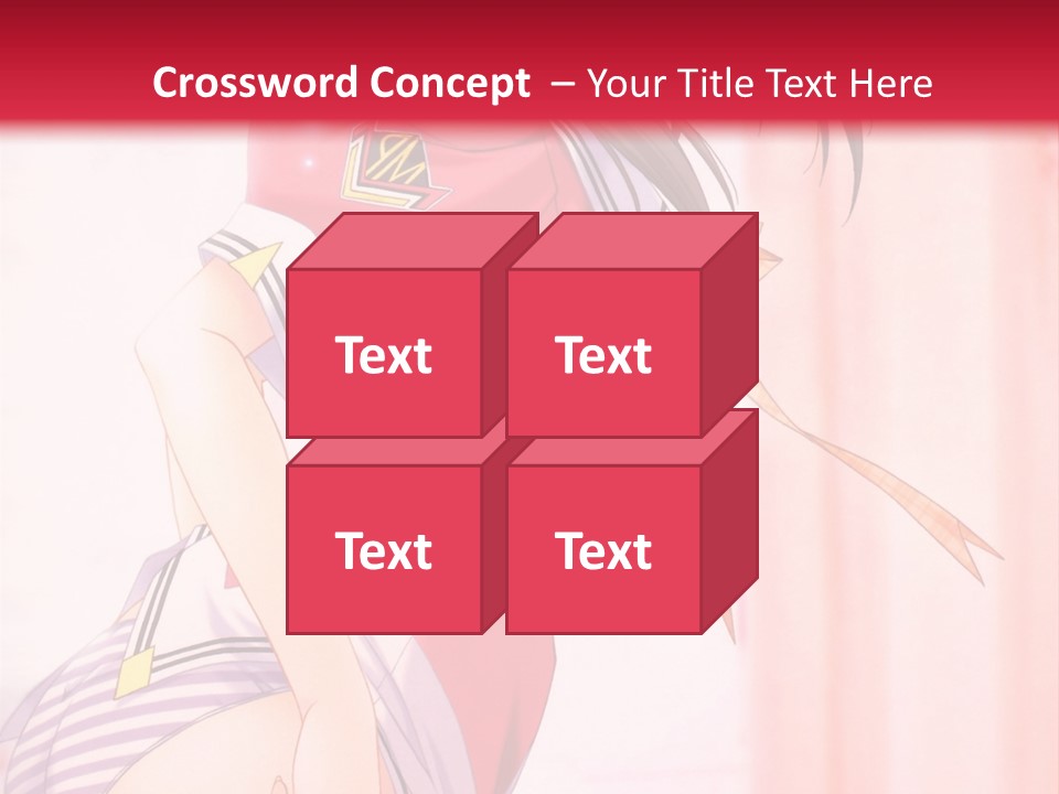 A Woman In A Pink Shirt Is Standing In Front Of A Red Wall PowerPoint Template