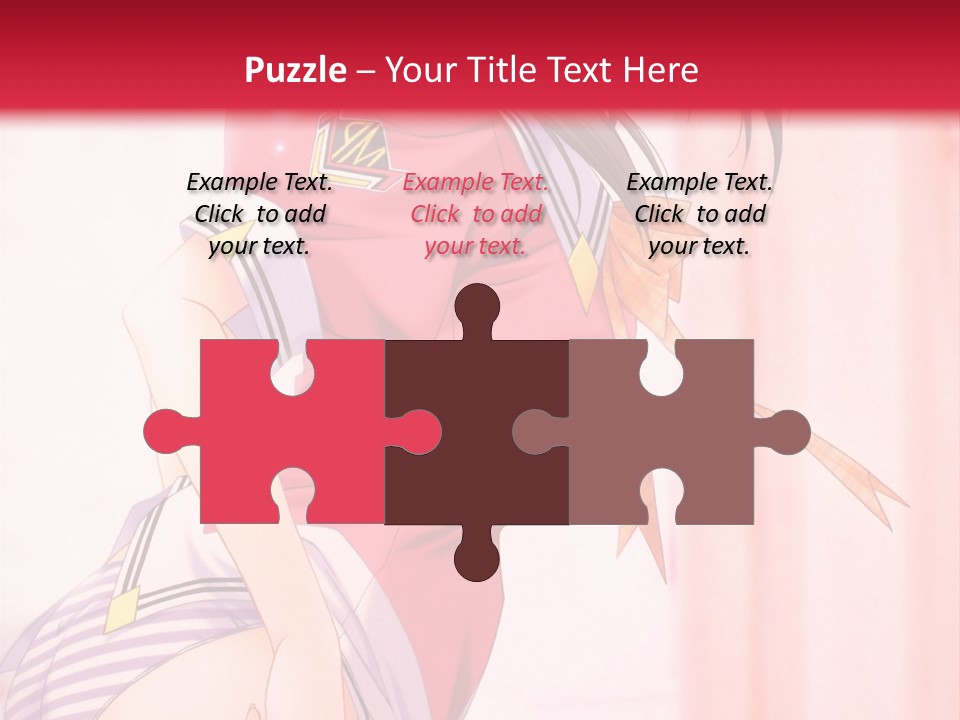 A Woman In A Pink Shirt Is Standing In Front Of A Red Wall PowerPoint Template