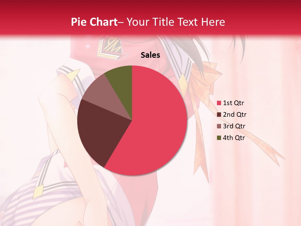 A Woman In A Pink Shirt Is Standing In Front Of A Red Wall PowerPoint Template