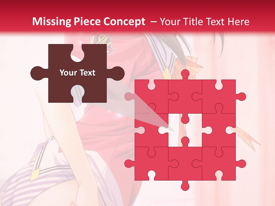 A Woman In A Pink Shirt Is Standing In Front Of A Red Wall PowerPoint Template